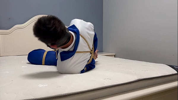 Asian boy tied up by ropes and shackles part 3