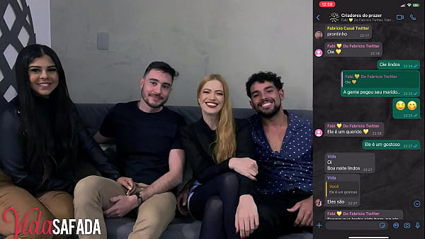 Encontro com casal bi safado, rolou muita putaria sem limites entre dois casais bi.