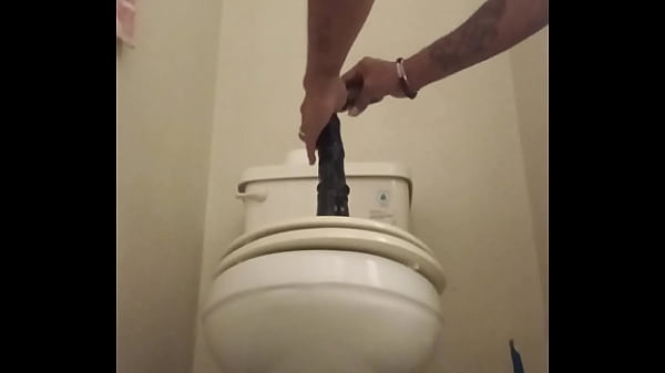 Latina sexy femboy plays with her big toy