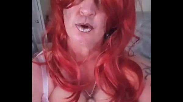 Rolereversal crossdressing man suckling cock