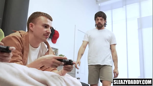 Sleazy stepfathers fuck young stepsons bareback