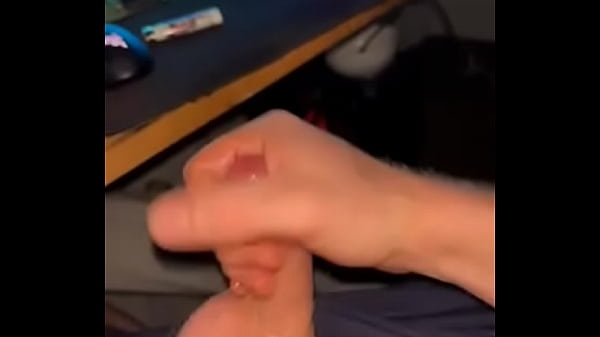 Stroking my fat cock to relax