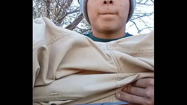 Young Exhibitionist Goes On A Nature Walk