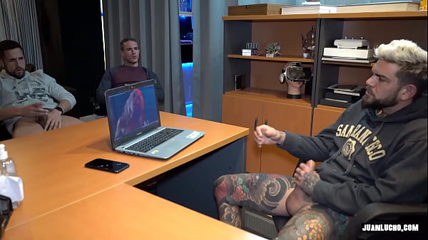 Boss Got Caught Masturbating And Voyeur Co-Workers Joined Him