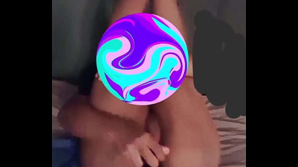 Ebony plays with a big black dildo