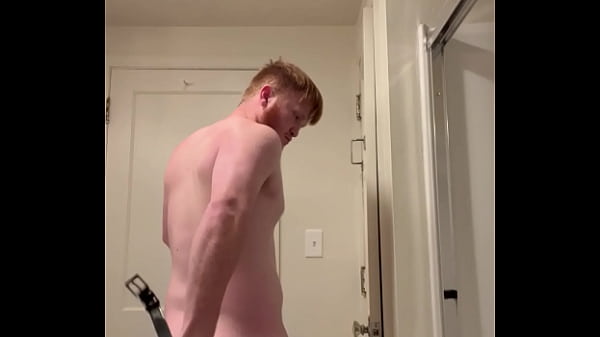 Gay Man Spanks Himself Hard