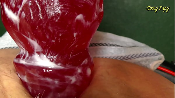 1A  Sissy Papy Séance de Sex Machine Gros Plug Rouge