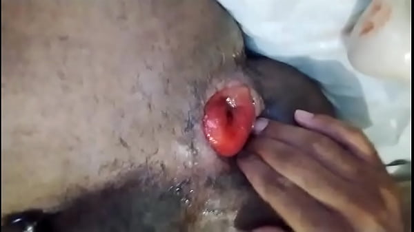 Destroying my ass with a giant dildo