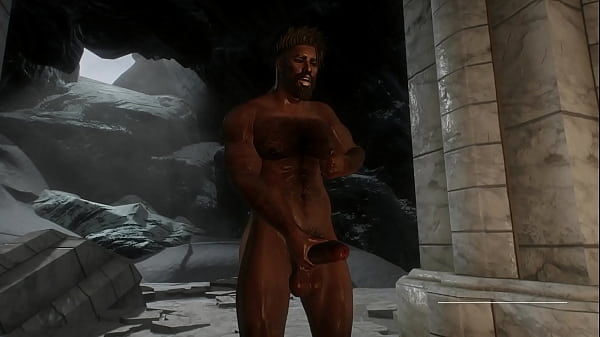 Skyrim Gay Porn: Jarek stroking his huge cock