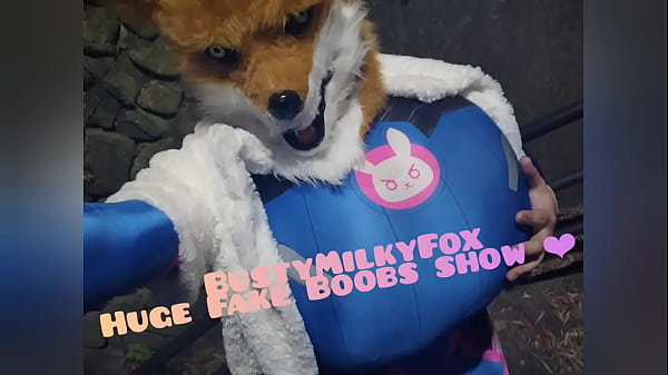 BustyFox Huge Fake Boobs show