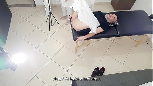 Doctor who performs a prostate exam ends up sticking a strap-on in the patient’s ass.