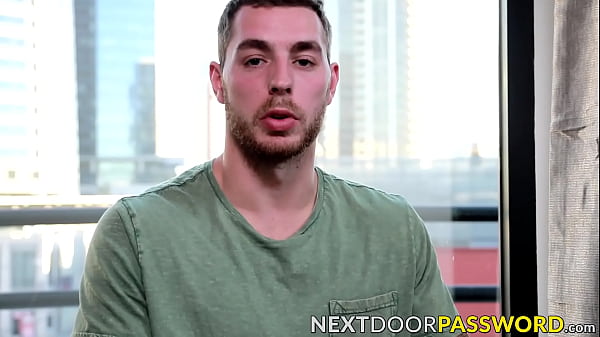 Inked handsome Carter Woods masturbates in interview