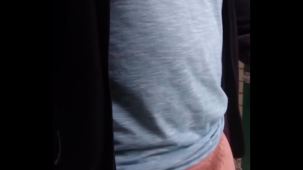 Dave Williams exposed and masturbating outside public toilet with cumshot