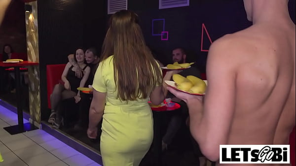 Here, Try this Banana! Bi Curious Group Eats out by LetsGoBi