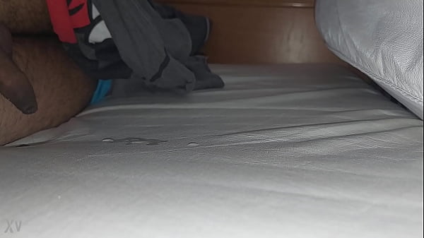 licking warm cum off the mattress with waterproof sheet