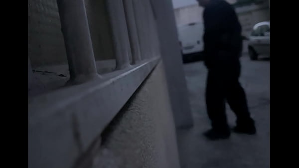 Amateur mates pissing in the street and then quick blowjob