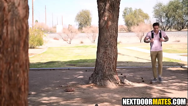 Hot guys hook up in park for gay sex