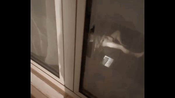 Spying flatmate Jerking Off (from the street window)