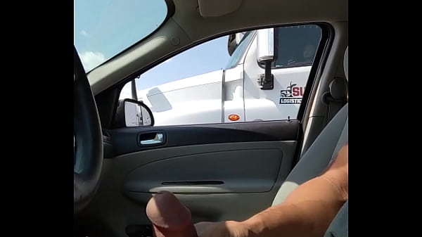 Trucker filming me stroking