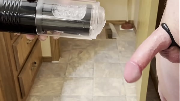 Automatic Blowjob Machine BJ POV with Cum Inside