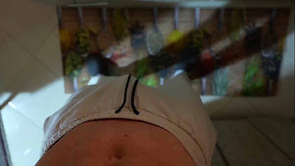 Hot boy showing how he wanking on the kitchen