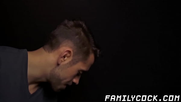 Hot glory hole blowjob and deepthroat with twink and daddy