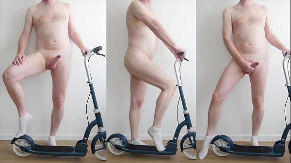 Nude Scooter Pose