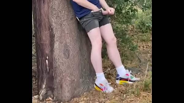 Caught jerking-off in the woods