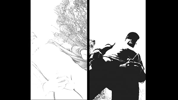 nudist fun in black and white