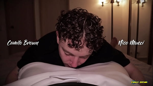 POV Twink Blowjob Cum Eating Nico Mucci Sucking Sweaty Daddy Camilo Brown’s Big Uncut Cock