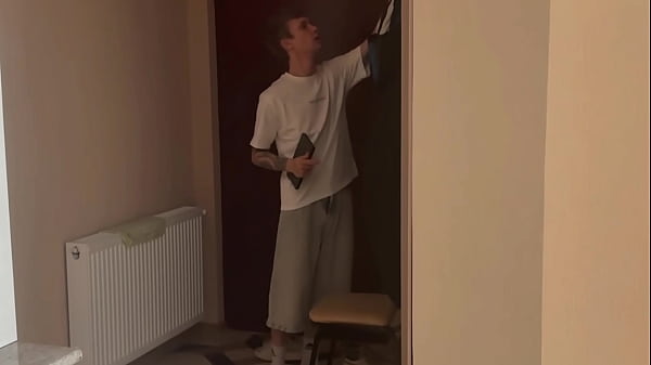 stepbrother came back and twink asked him to help with homework, deepthroat blowjob and anal fuck part 1