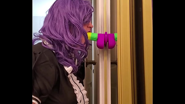 SometimesNiki maid practicing on dildo