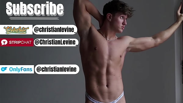 Teen Christian Levine exploding his Huge Cumm with his HUGE UNCUT COCK