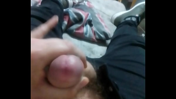Handsome man jack off his juicy cock before work & cum