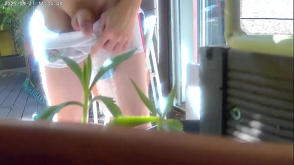 Redhead boy tries to pee in a bottle hiding from his friend. Caught, it ends up in watersports and a gay blowjob