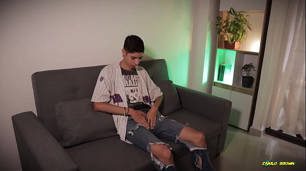 Skinny Twink Magic C Jerking His Big Cock After College And Eating His Own Cum