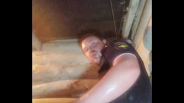 Russian gay cop fucked his fat ass with a banana!