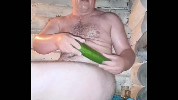 A Russian guy fucked his fat ass with a cucumber! And even jerked off at the same time.His friends filmed it on a hidden camera.That’s how they found out he was gay)))))