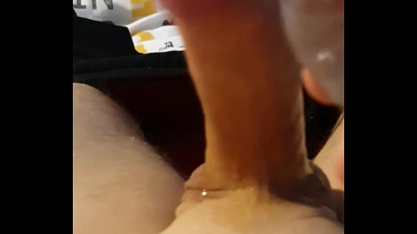Lubbed up throbbing cock